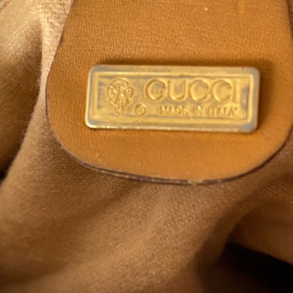 Authentic GUCCI Micro GG Shoulder Bag PVC Leather Purse - Picture 12 of 13